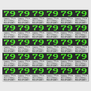 79誕生日 – ネディ/オタク系のスタイル「79」と名前 ラッピングペーパー