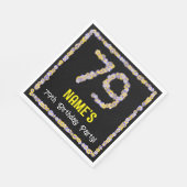 79誕生日:フローラ花数名前をカスタムする スタンダードランチョンナプキン (角)