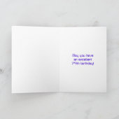 79誕生日：レッドデジタルクロックスタイル"79" +名前 カード (内部)