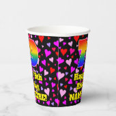 79誕生日：愛するハートパターン， Rainbow 79 紙コップ (右)