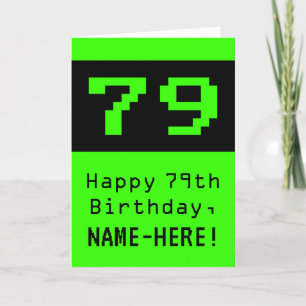 79誕生日: Nerdy / オタク系のスタイル"79"と名前 カード