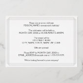 79th Birthday Party —アールデコスタイル「79」 & Name 箔招待状 (裏面)