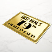 79th Birthday Party —アールデコ検索「79」 +名前 箔招待状 (回転した状態)