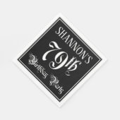 79th Birthday Party – スクリプファンシート+名前をカスタムする スタンダードランチョンナプキン (角)