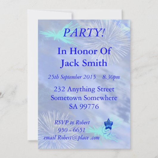 79th Birthday party invitation 招待状 (裏面)