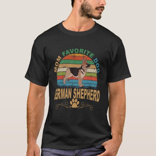 7 お母さんのお気に入り ドッグ ジーメンシェパード Tシャツ (正面)