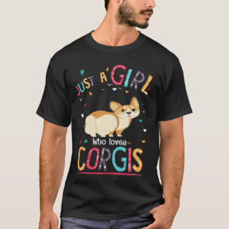 7 コーギーが大好きな女の子 Tシャツ