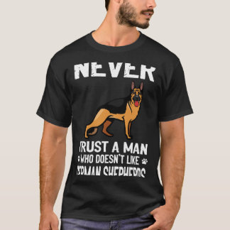 7 ジャーマンシェパード好きじゃない男は信用するな Tシャツ