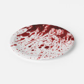 7"ラウンド紙プレート血(ばちゃばちゃ)跳ねる吸血色ゴシック ペーパープレート (アングル)