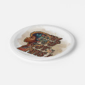 7"ラウンド紙プレート – 女の子、こ得れ！ ペーパープレート (アングル)