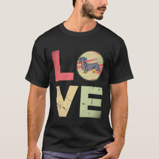 7 レトロ ヴィンテージ ダックスフンド ドッグ モム ギフト ダックスフンド Tシャツ