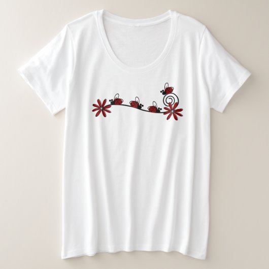 #7 両面 あなたの好きなサイズをお選びください! プラスサイズTシャツ (デザイン正面)