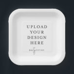 7"正方形紙プレート（8セット） ペーパープレート<br><div class="desc">テンプカスタマイズレットのデザイン。編集が終了したら、ファイルをJPG形式でダウンロードする(ブリードオプションをオンにしないでください)。青い「パーソナライクリックズ」ボタンでデザインをここにアップロード。</div>