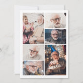 7 – 生活の写真お祝い/葬儀/メモリアル 招待状 (裏面)