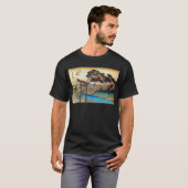 7.藤沢宿,広重藤沢宿，広重，浮世絵 Tシャツ (正面フル)