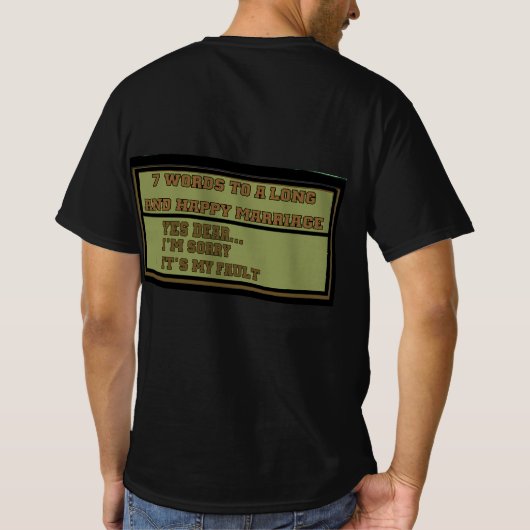 7.長く幸せな結婚に対する言葉 Tシャツ (裏面)