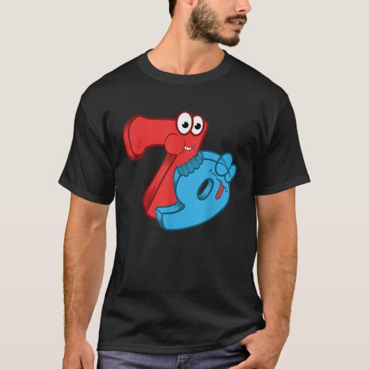 7 食べ 8 9マスTシおもしろいャツTシャツ Tシャツ (正面)