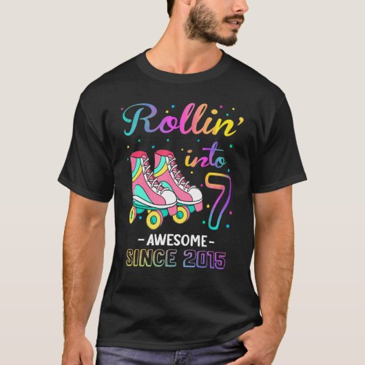 7 2015年ローラー素晴らしスケートで滑る7th Birにローリン Tシャツ (正面)