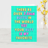 7.5億個以上の尻尾が存在するけれど、あなたの尻尾が私のお気に入りなの カード (黄色い花)