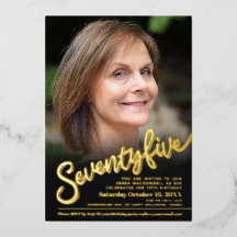 7 5 75誕生日カスタム写真黒金ゴールド