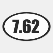 7.62 AK47.308 楕円形シール (正面)