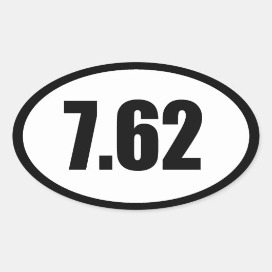 7.62 AK47.308 楕円形シール (正面)