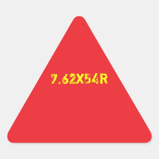 7.62x54Rモシンステッカー 三角形シール (正面)