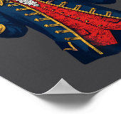 7-6 6-7 Funny George Washington Santa 67 Meme Chri ポスター (角)