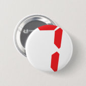 7 7つの赤の目覚し時計のデジタル数 缶バッジ (正面&裏面)