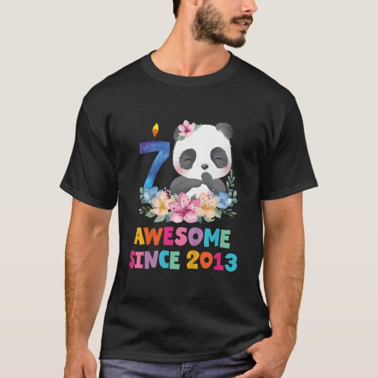 7 7番目のパンダユニコーン ピグミー Tシャツ (正面)