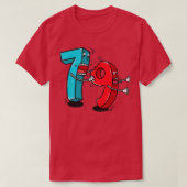 7 ate 8 9 Funny Math 1 Tシャツ (デザイン正面)