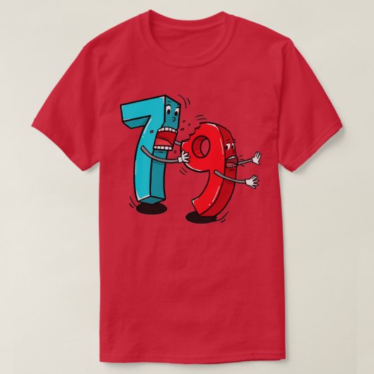 7 ate 8 9 Funny Math 1 Tシャツ (デザイン正面)
