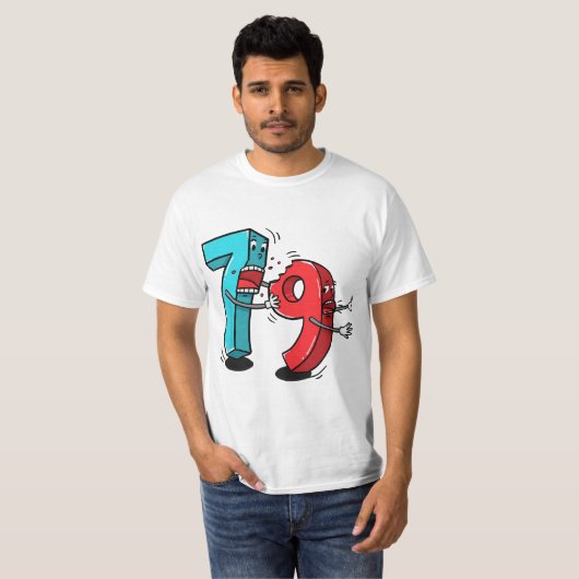 7 ate (8) 9 Funny Math Tシャツ (正面フル)