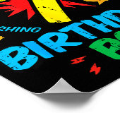 7 Birthday Boy Comic Cool 7th Bday Superhero Party ポスター (角)