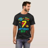7 Birthday Boy Comic Cool 7th Bday Superhero Party Tシャツ (正面フル)