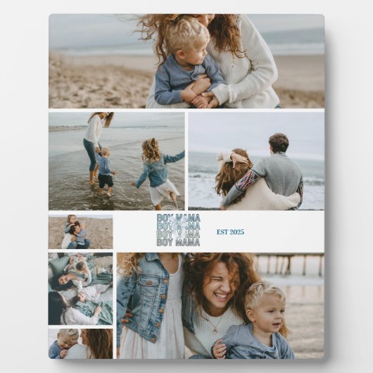 7 Boy Mama Custom Photo Collage フォトプラーク (正面)