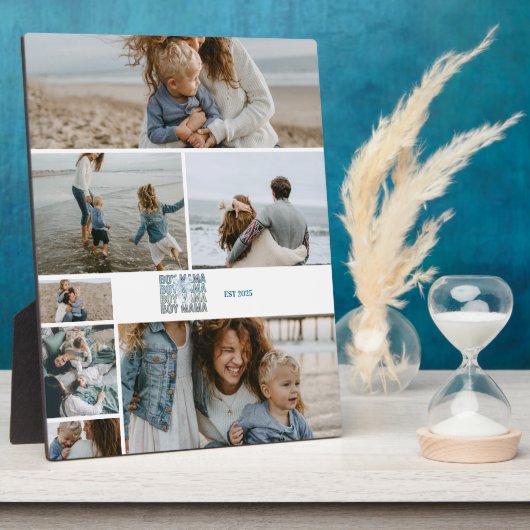 7 Boy Mama Custom Photo Collage フォトプラーク (側面)