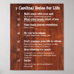 7 Cardinal Rules for LIFE ポスター<br><div class="desc">7 Cardinal Rules for LIFE Over 4000 FineART Posters Canvas, POD Gifts Photos Images Graphics by Navin Joshi Artist Paper Type: Value Poster Paper (Matte) Your walls are a reflection of your personality. So let them speak with your favorite quotes, art, or designs printed on our posters! Choose from up...</div>