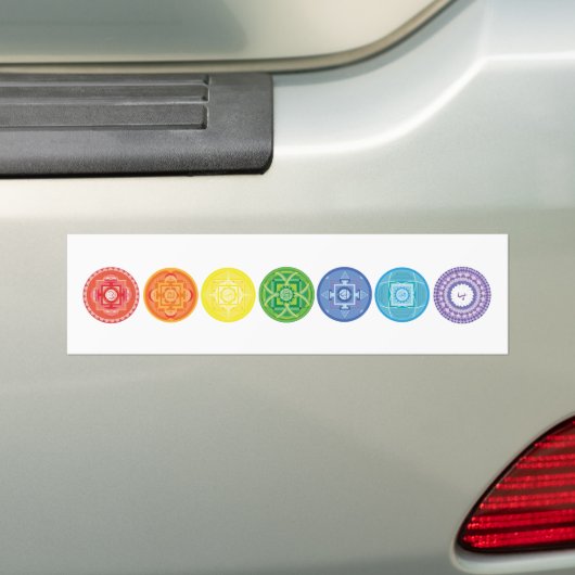 7 Chakras バンパーステッカー (車上)