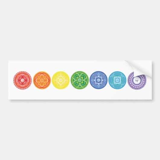 7 Chakras バンパーステッカー (正面)