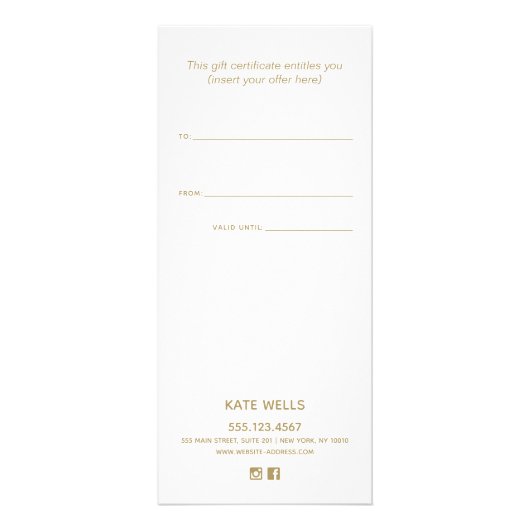 7 Chakras Kundalini Healer Gift Certificate ラックカード (裏面)