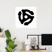 7 inch 45 rpm vinyl adapter insert spindle spider ポスター (ホームオフィス)