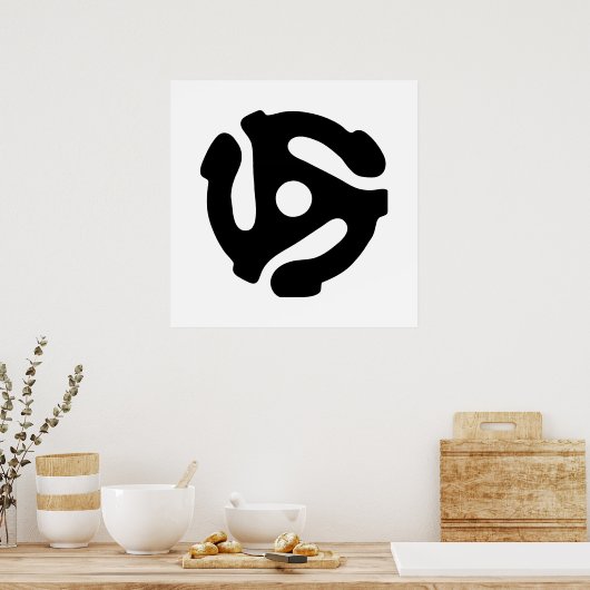 7 inch 45 rpm vinyl adapter insert spindle spider ポスター (キッチン)