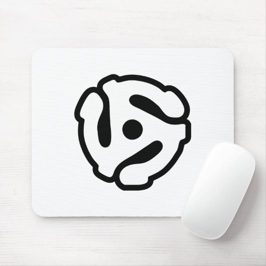 7 inch 45 rpm vinyl adapter insert spindle spider マウスパッド (マウス)