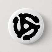 7 inch 45 rpm vinyl adapter insert spindle spider 缶バッジ (正面)