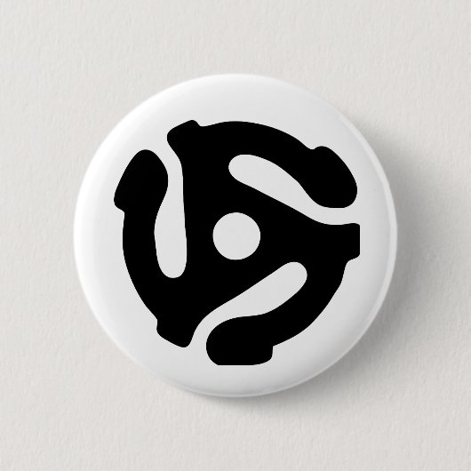 7 inch 45 rpm vinyl adapter insert spindle spider 缶バッジ (正面)