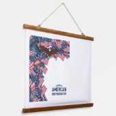 7. "Land That I Love – Wood-Hung Patriotic Wall 吊り下げ型タペストリー (傾斜あり)