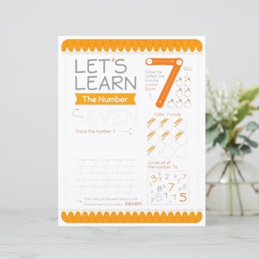 7 Learn To Draw Number 7 Teacher Home Schooling  (スタンド正面)