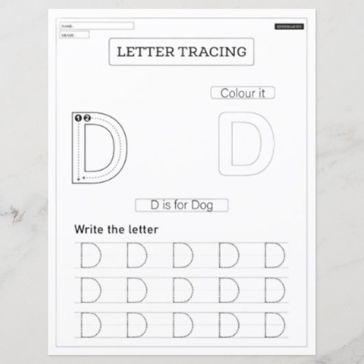 7 Learn To Spell Letter D Teacher Home Schooling (正面)