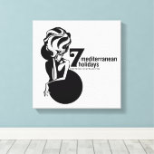 7 mediterranean holidays キャンバスプリント (インサイチュ (ウッドフロア))